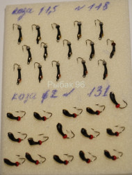 Мормышка вольфрамовая Коза 2 уралка с коронкой Серебро 131