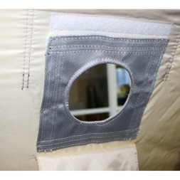 Термостойкая накладка на окно на газоотводную трубу D 100 мм