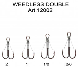 Крючок-двойник незацеп. FISH SEASON №2/0 BN 4шт 12002-002/0F