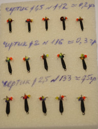 Мормышка вольфрамовая Черт 1.5 черный 112