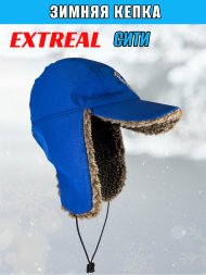 Кепка зимняя EXTREAL Сити барашек корич./мембр. васил. р.XL