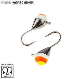 Мормышка вольфрамовая Spider Капля с ушком MW-SP-1130-1-BN гальв. с покр.